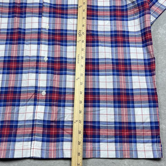 Polo Ralph Lauren Mens Size Large Plaid Pajama Shirt Top Short Sleeve Button Up - Picture 8 of 11